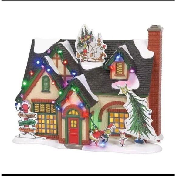 Dept 56 THE GRINCH HOUSE Snow Village Christmas Lane 6011416 Brand New In Box - Picture 1 of 9